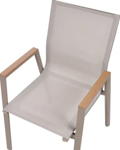Sæt af 4 havestole TIANO Metal Brungrå