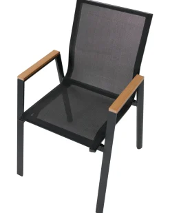 Sæt af 4 havestole TIANO Metal Sort