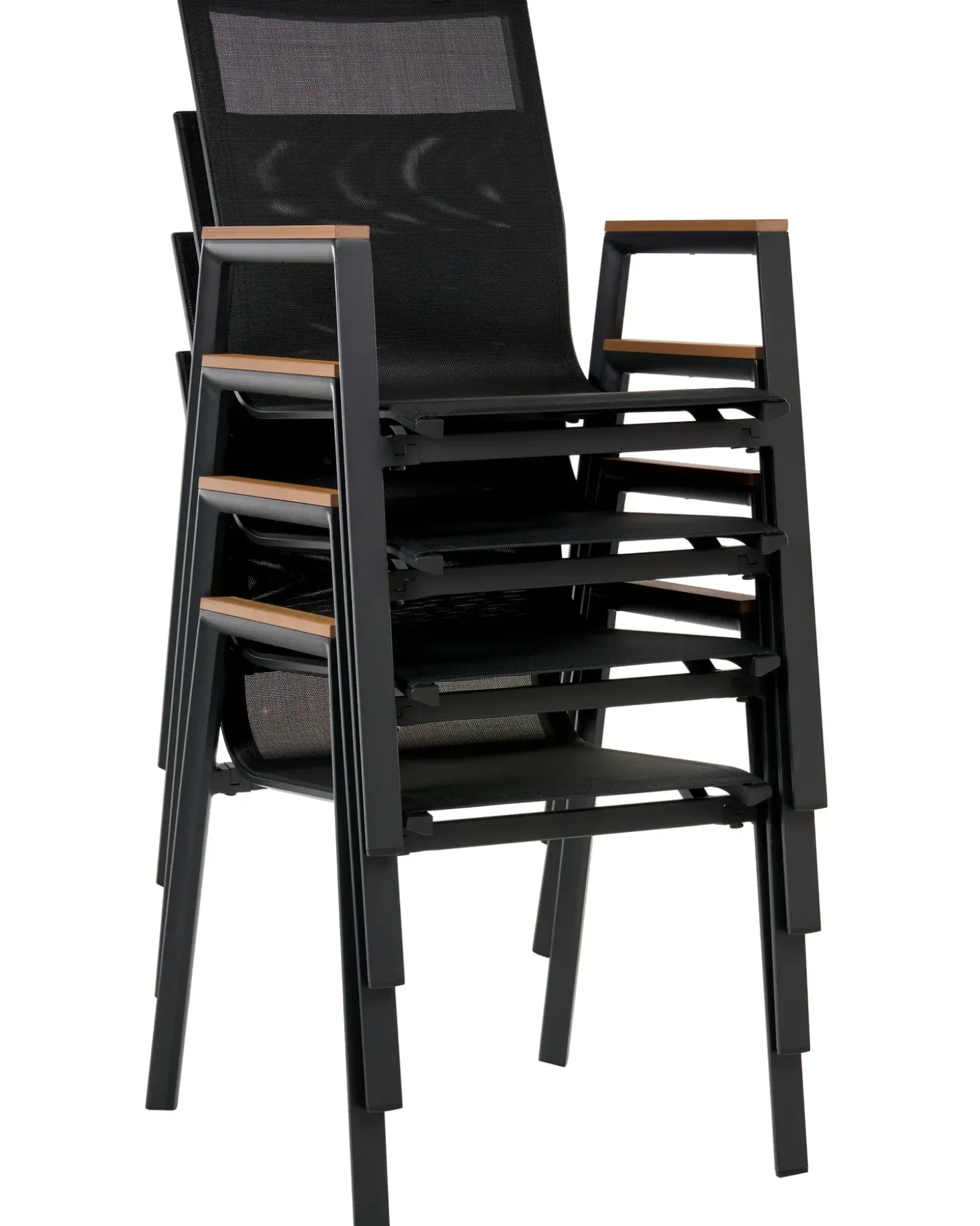 Sæt af 4 havestole TIANO Metal Sort
