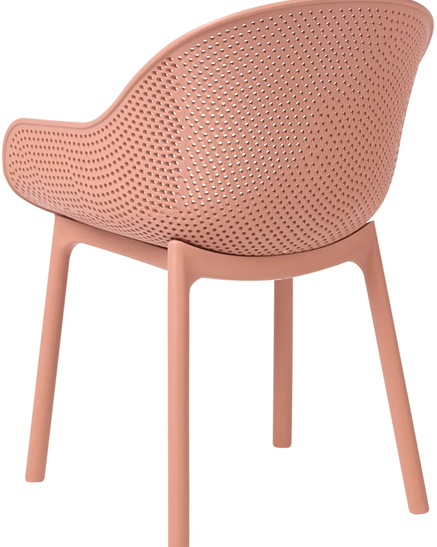 Sæt af 4 havestole TIGGIANO Koralrød