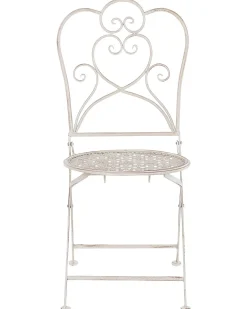 Sæt af 2 havestole TRIESTE Foldbar Metal Lys Beige