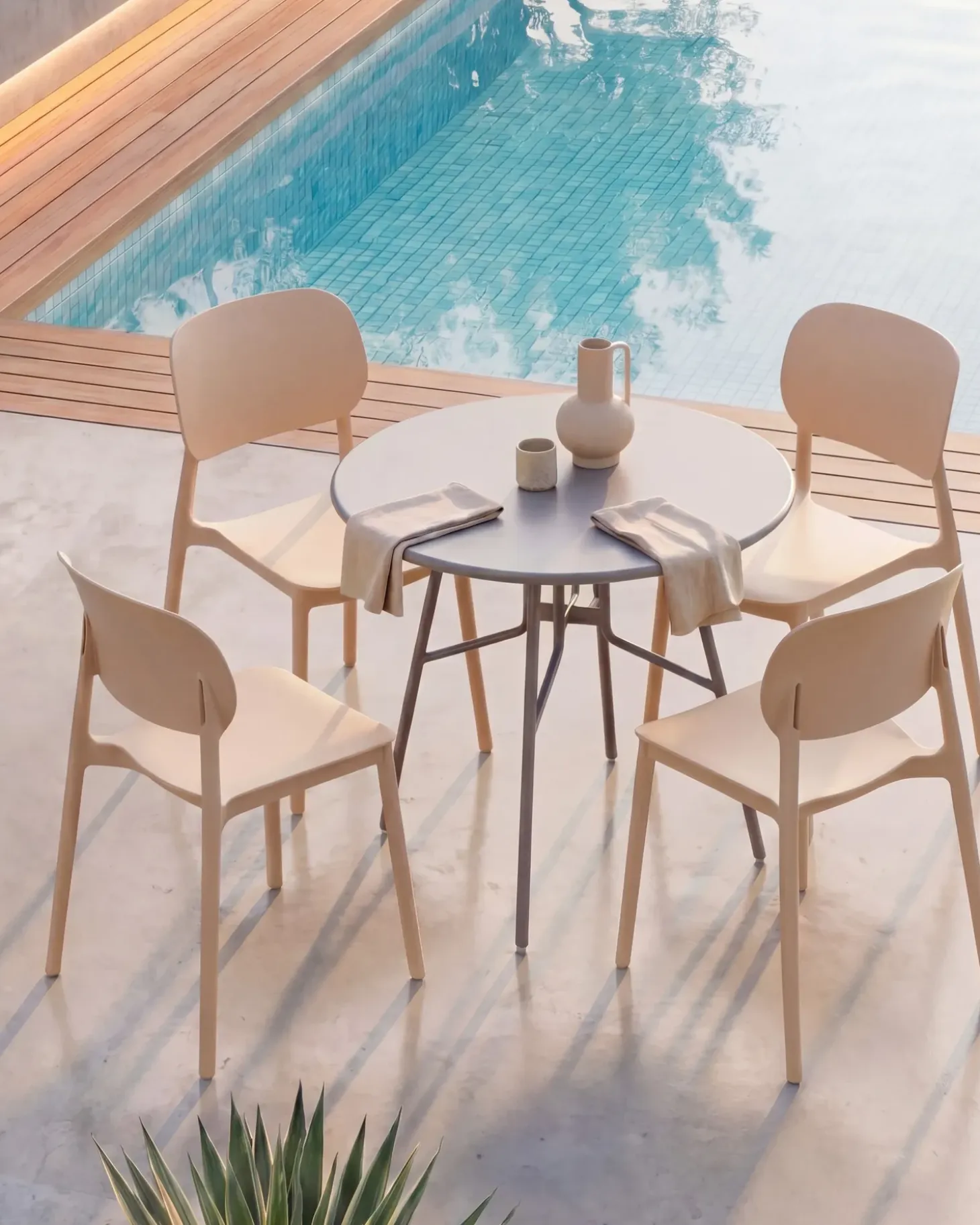 Sæt af 4 havestole TUPIZA Sand Beige