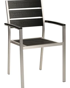 Sæt af 6 havestole VERNIO Sort/sølv