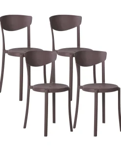 Sæt af 4 havestole VIESTE Brun