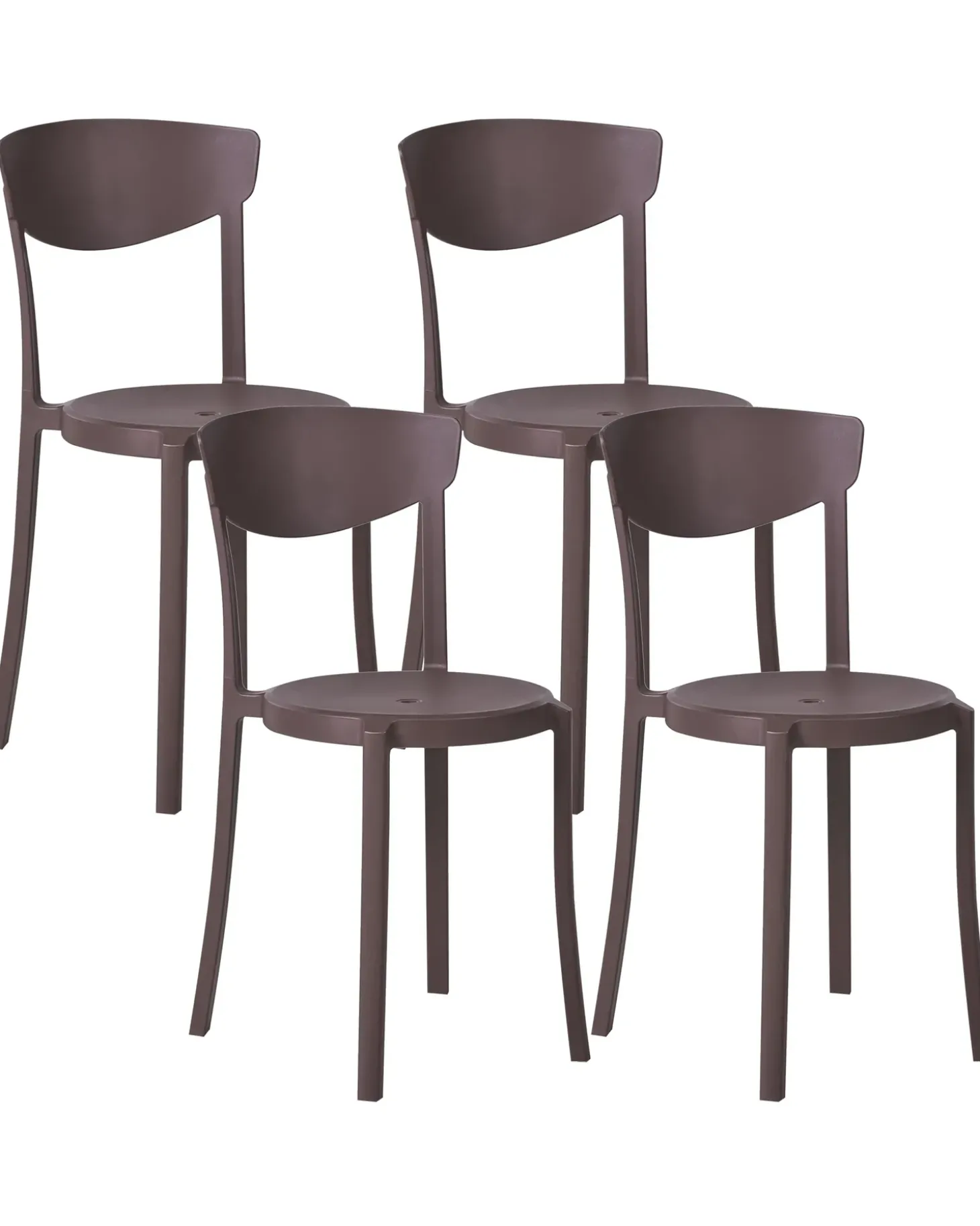 Sæt af 4 havestole VIESTE Brun