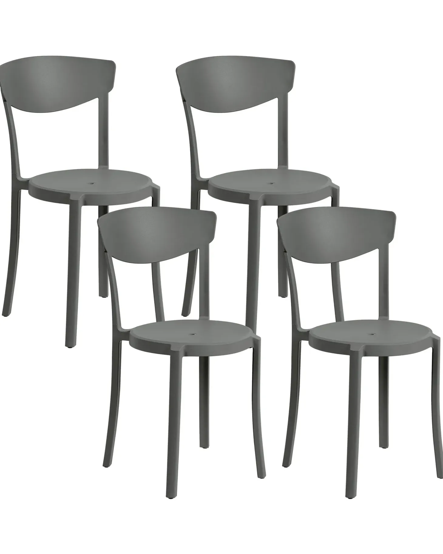 Sæt af 4 havestole VIESTE Mørkegrå