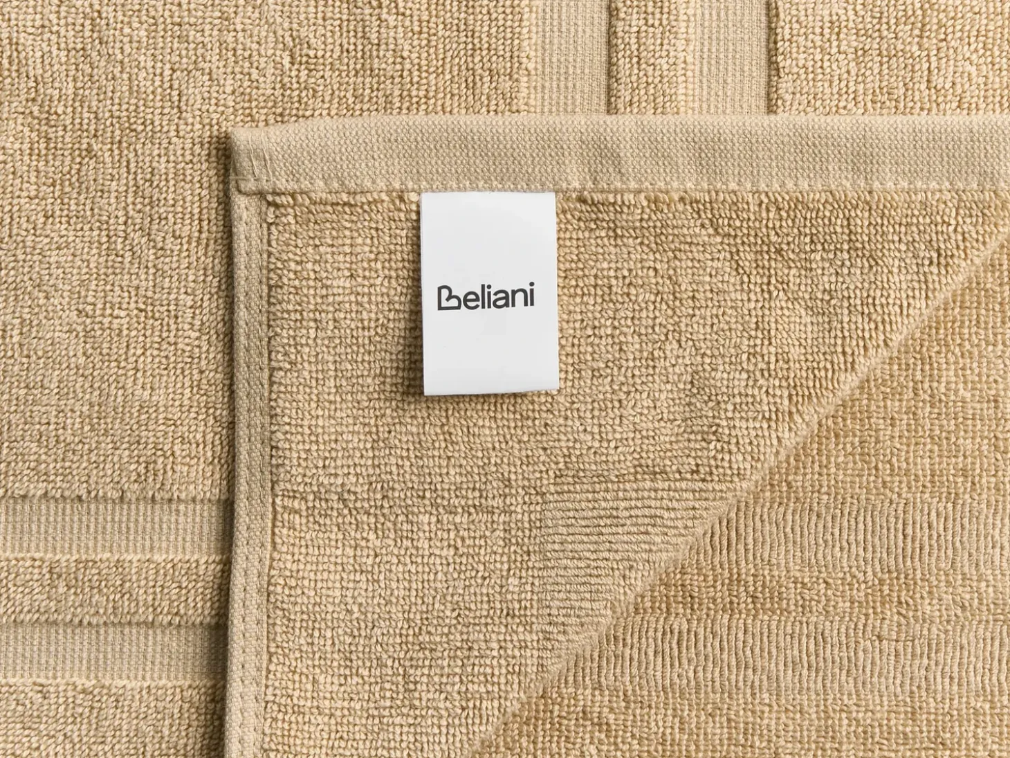 Sæt af 9 håndklæder ATAI Bomuld Sand Beige