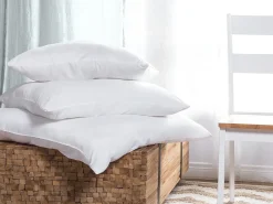 Sæt af 2 hovedpuder ERRIGAL Lav Microfiber 80 x 80 cm Hvid
