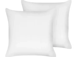 Sæt af 2 hovedpuder TRIGLAV Lav Polyester 80 x 80 cm Hvid