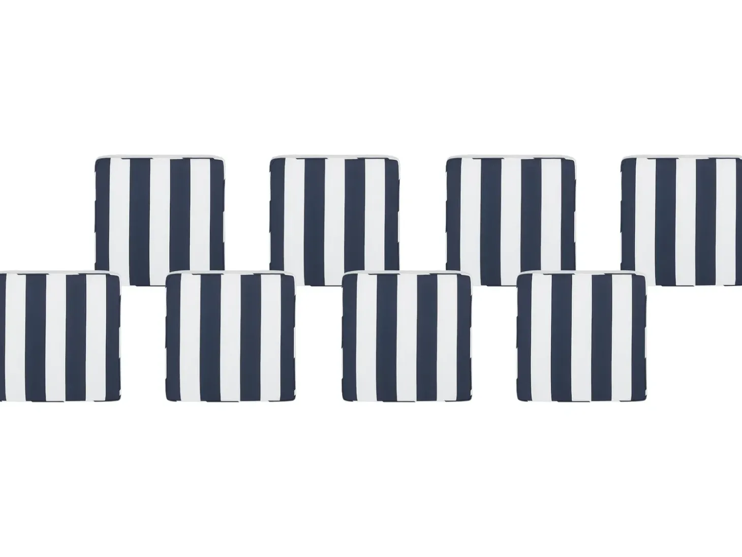 Sæt af 8 hynder til havestol SASSARI 46 x 46 cm Navy Blå