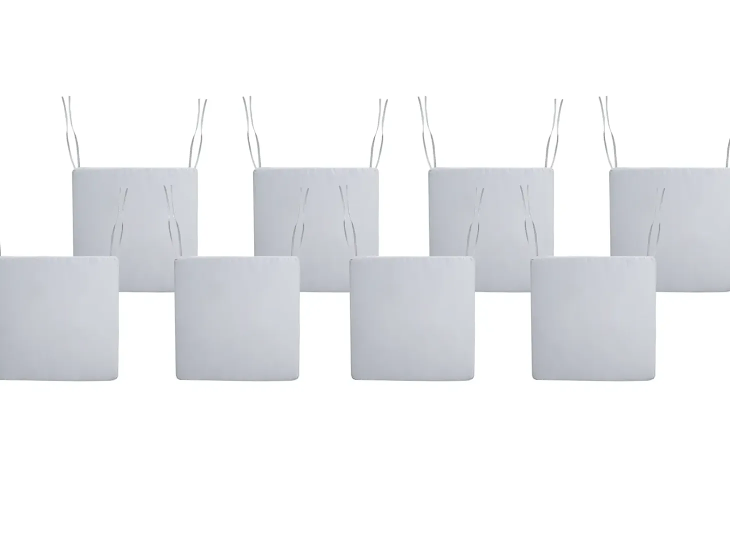 Sæt af 8 hynder til havestol SASSARI PREMIUM 46 x 46 cm Lysegrå