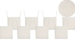 Sæt af 8 hynder til havestol SASSARI PREMIUM 46 x 46 cm Lys Beige