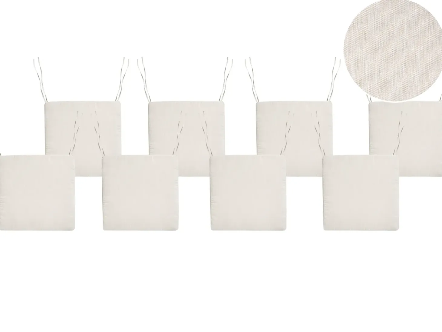 Sæt af 8 hynder til havestol SASSARI PREMIUM 46 x 46 cm Lys Beige