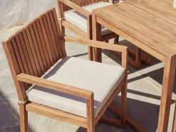 Sæt af 8 hynder til havestol SASSARI PREMIUM 46 x 46 cm Lys Beige
