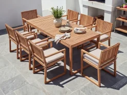 Sæt af 8 hynder til havestol SASSARI PREMIUM 46 x 46 cm Lys Beige