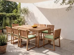 Sæt af 8 hynder til havestol SASSARI PREMIUM 46 x 46 cm Lysegrøn