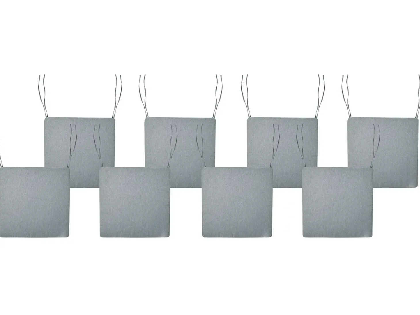 Sæt af 8 hynder til havestol SASSARI PREMIUM 46 x 46 cm Grå melange
