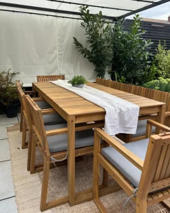 Sæt af 8 hynder til havestol SASSARI PREMIUM 46 x 46 cm Grå melange