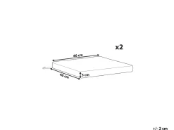 Sæt af 2 hynder til stol SASSARI PREMIUM 46 x 46 cm Cremehvid