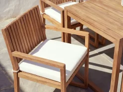 Sæt af 2 hynder til stol SASSARI PREMIUM 46 x 46 cm Cremehvid