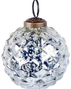 Sæt af 6 julekugler ARGENTIN Glas Sølv
