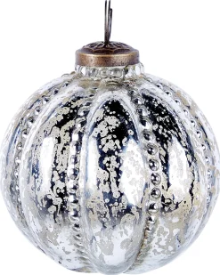 Sæt af 6 julekugler ARGENTIN Glas Sølv