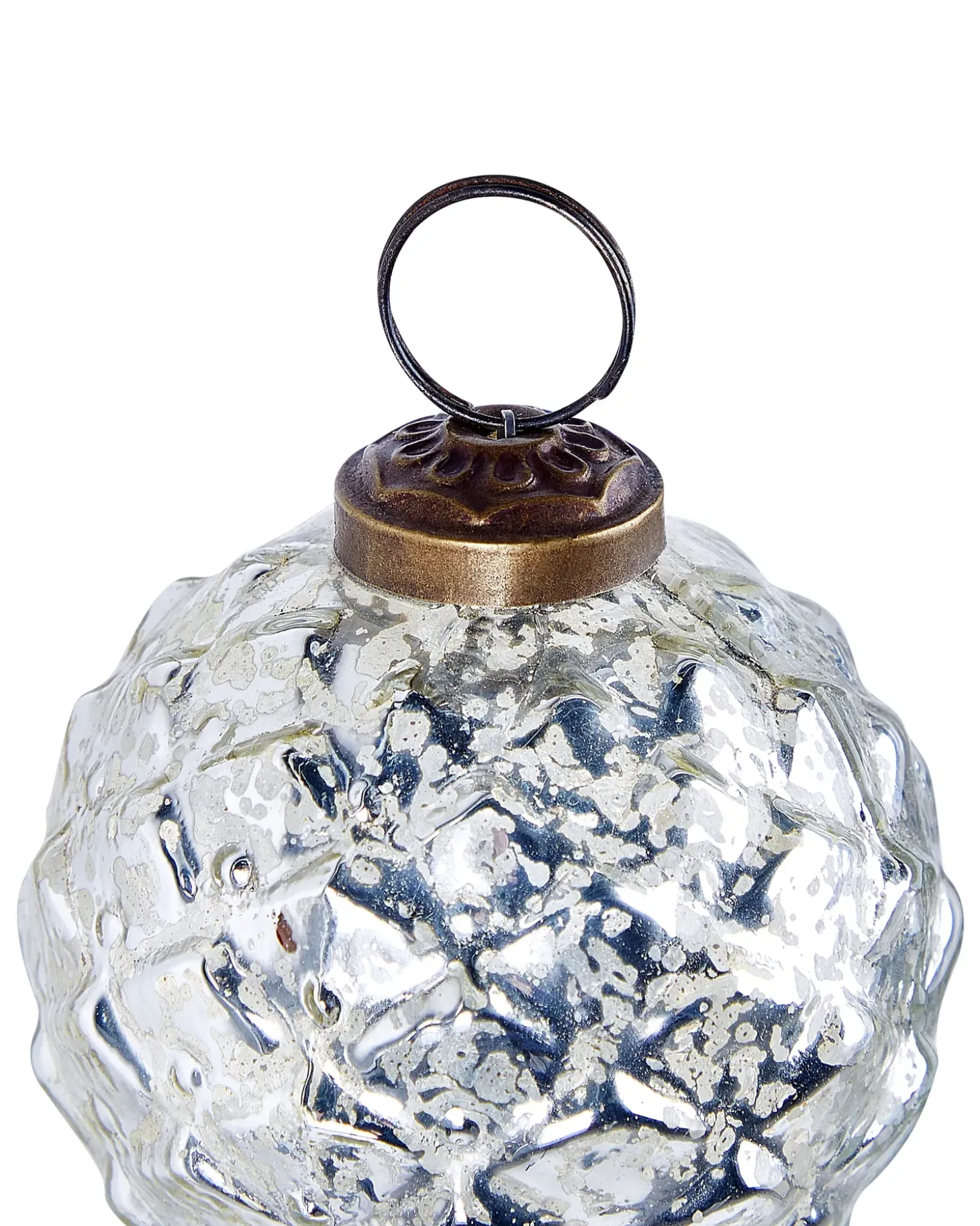 Sæt af 6 julekugler ARGENTIN Glas Sølv
