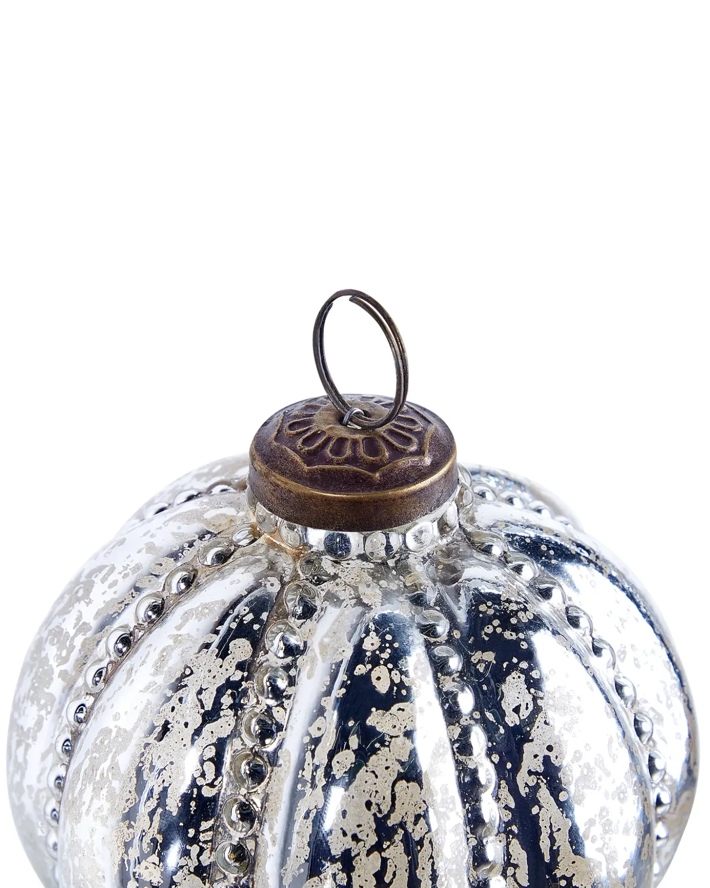Sæt af 6 julekugler ARGENTIN Glas Sølv