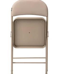 Sæt af 4 klapstole SHASTA Metal Beige