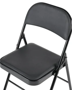 Sæt af 4 klapstole SHASTA Metal Sort