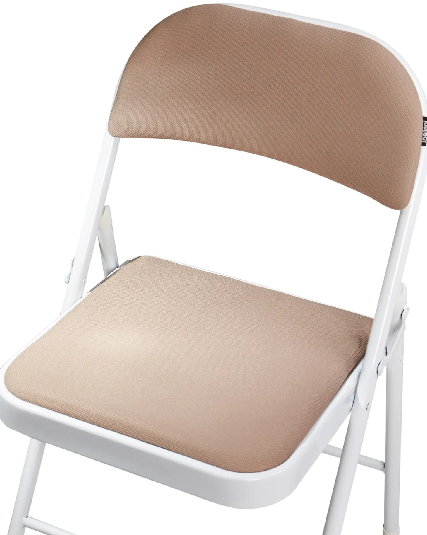 Sæt af 4 klapstole SPARKS Metal Beige/Hvid