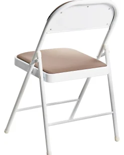 Sæt af 4 klapstole SPARKS Metal Beige/Hvid