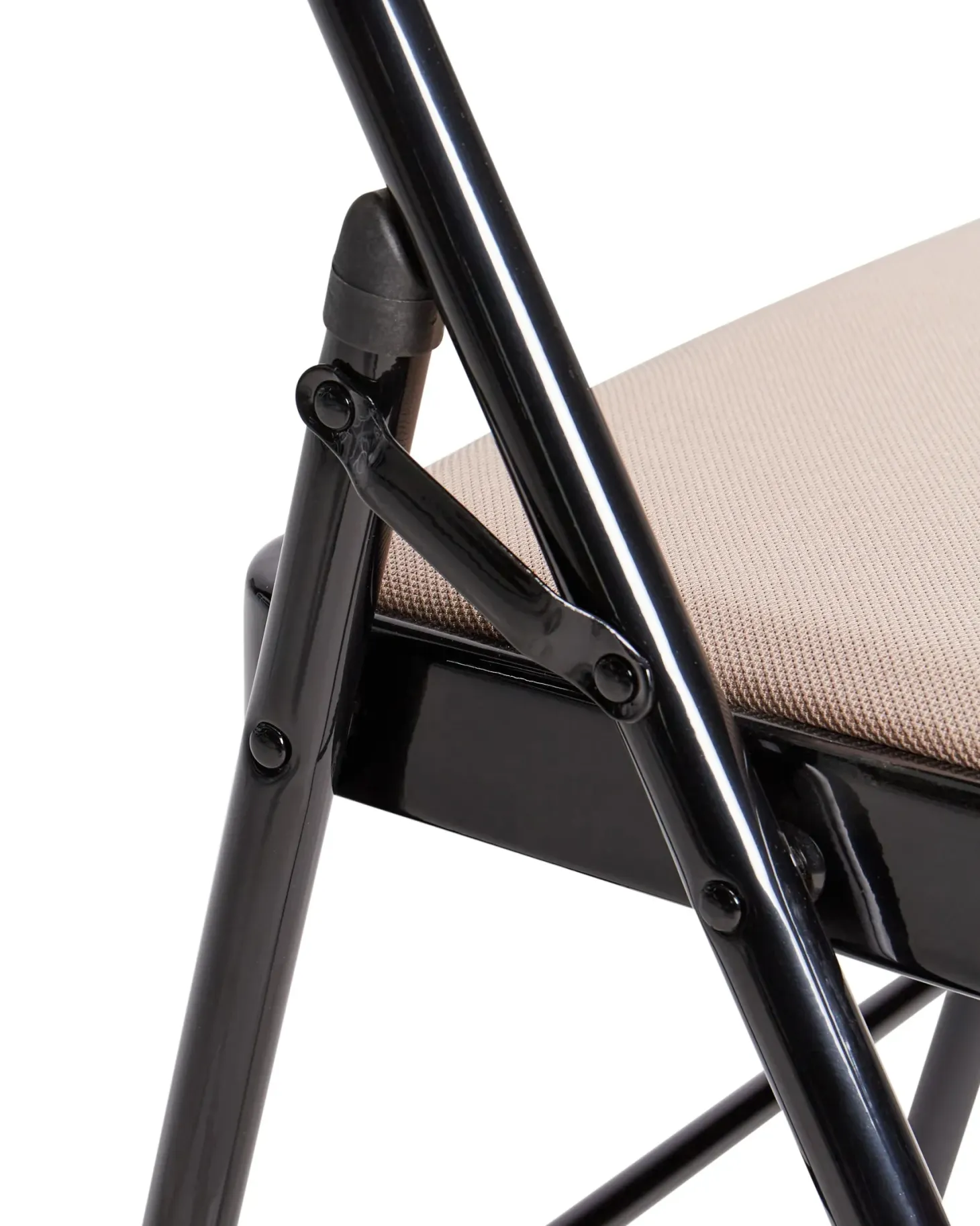 Sæt af 4 klapstole SPARKS Metal Beige/sort