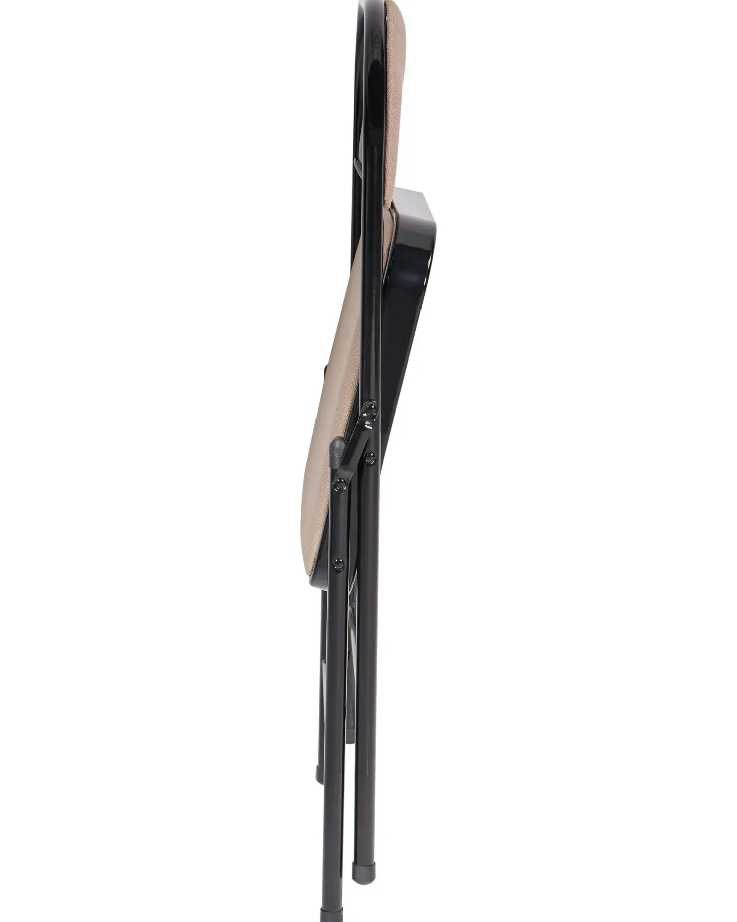 Sæt af 4 klapstole SPARKS Metal Beige/sort