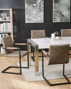 Sæt af 2 konferencestole BRANDOL Kunstlæder Brun