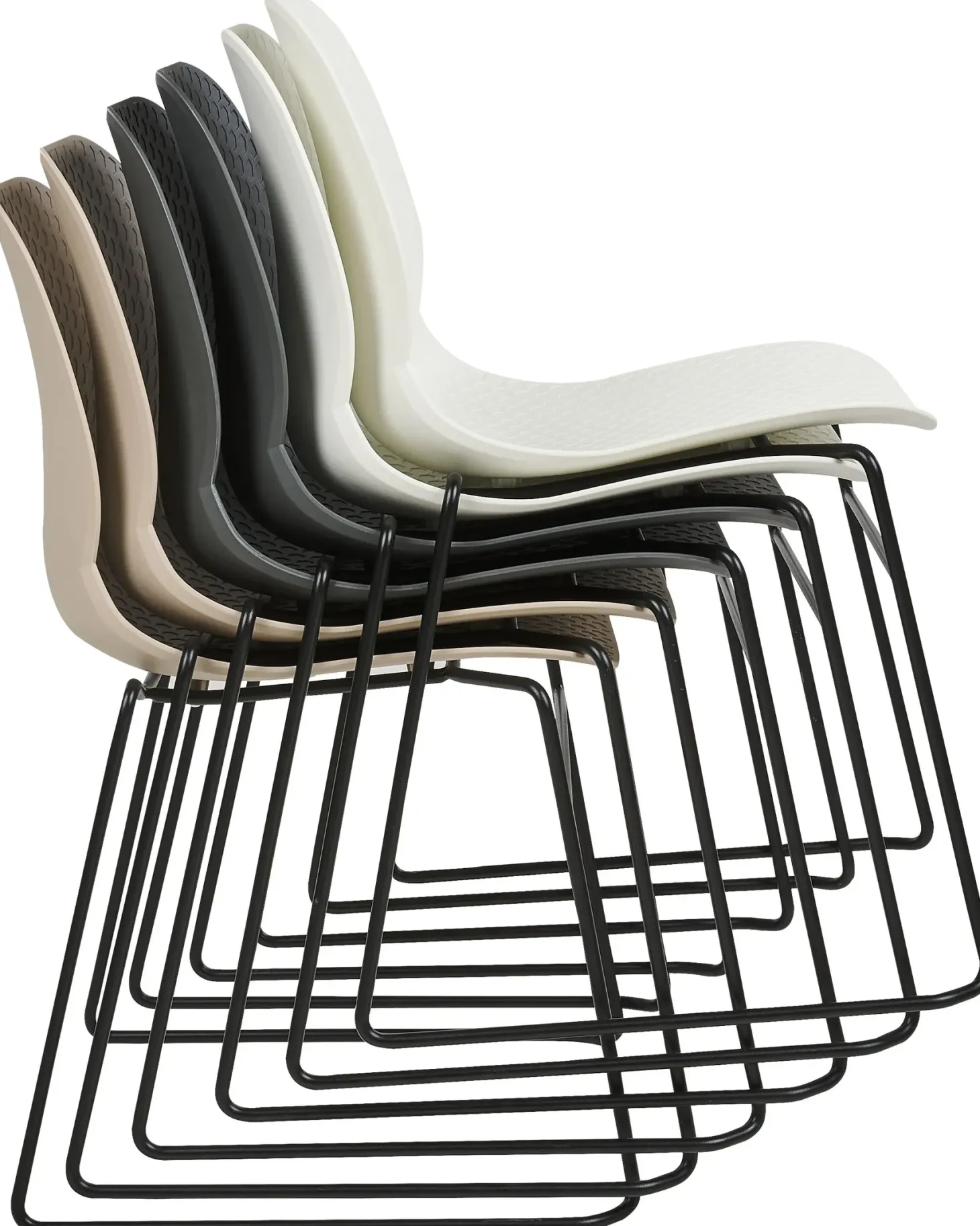 Sæt af 4 konferencestole PANORA Beige