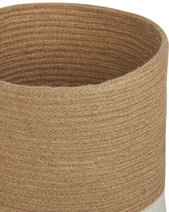 Sæt af 2 kurve BULANIK Jute Hvid