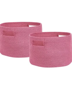 Sæt af 2 kurve CHINIOT Bomuld Fuchsia