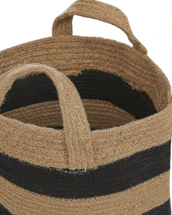 Sæt af 2 kurve GEREDE Jute Naturlig