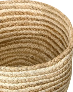 Sæt af 3 kurve KAHU Jute Naturlig