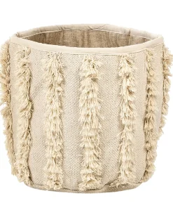 Sæt af 2 kurve KAKKI Bomuld Beige