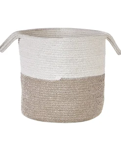 Sæt af 2 kurve PAZHA Bomuld Beige