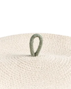 Sæt af 2 kurve SILOPI Bomuld Beige/grøn
