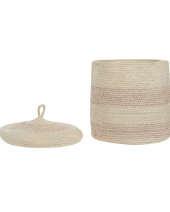 Sæt af 2 kurve SILOPI Bomuld Lys Beige