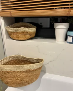 Sæt af 3 kurve TAJORI Jute Naturlig