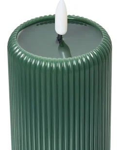 Sæt af 6 LED-stearinlys NOISETTE 10/16 cm Grøn