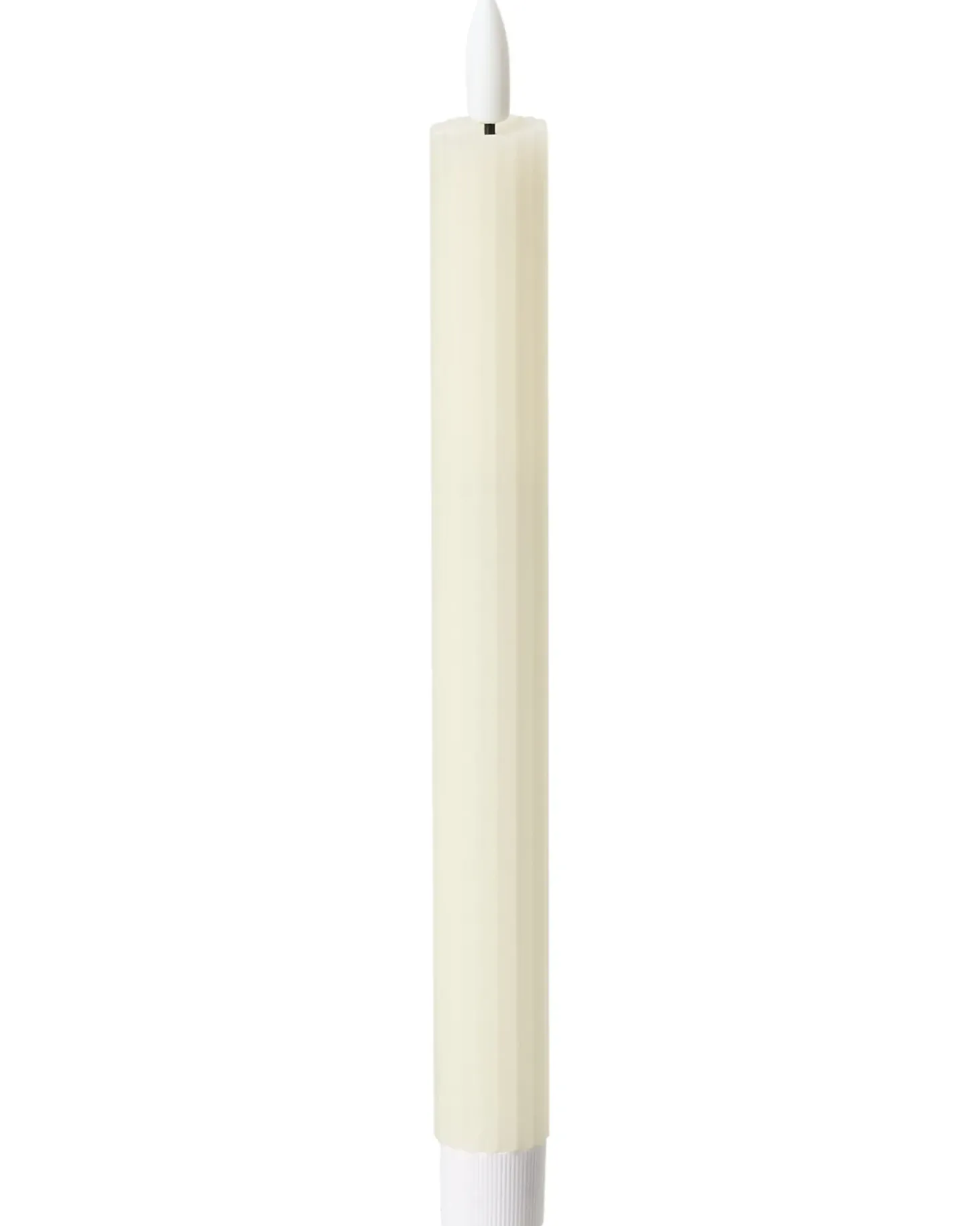 Sæt af 6 LED-stearinlys SAPHIR 24 cm Cremehvid