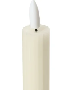 Sæt af 6 LED-stearinlys SAPHIR 24 cm Cremehvid