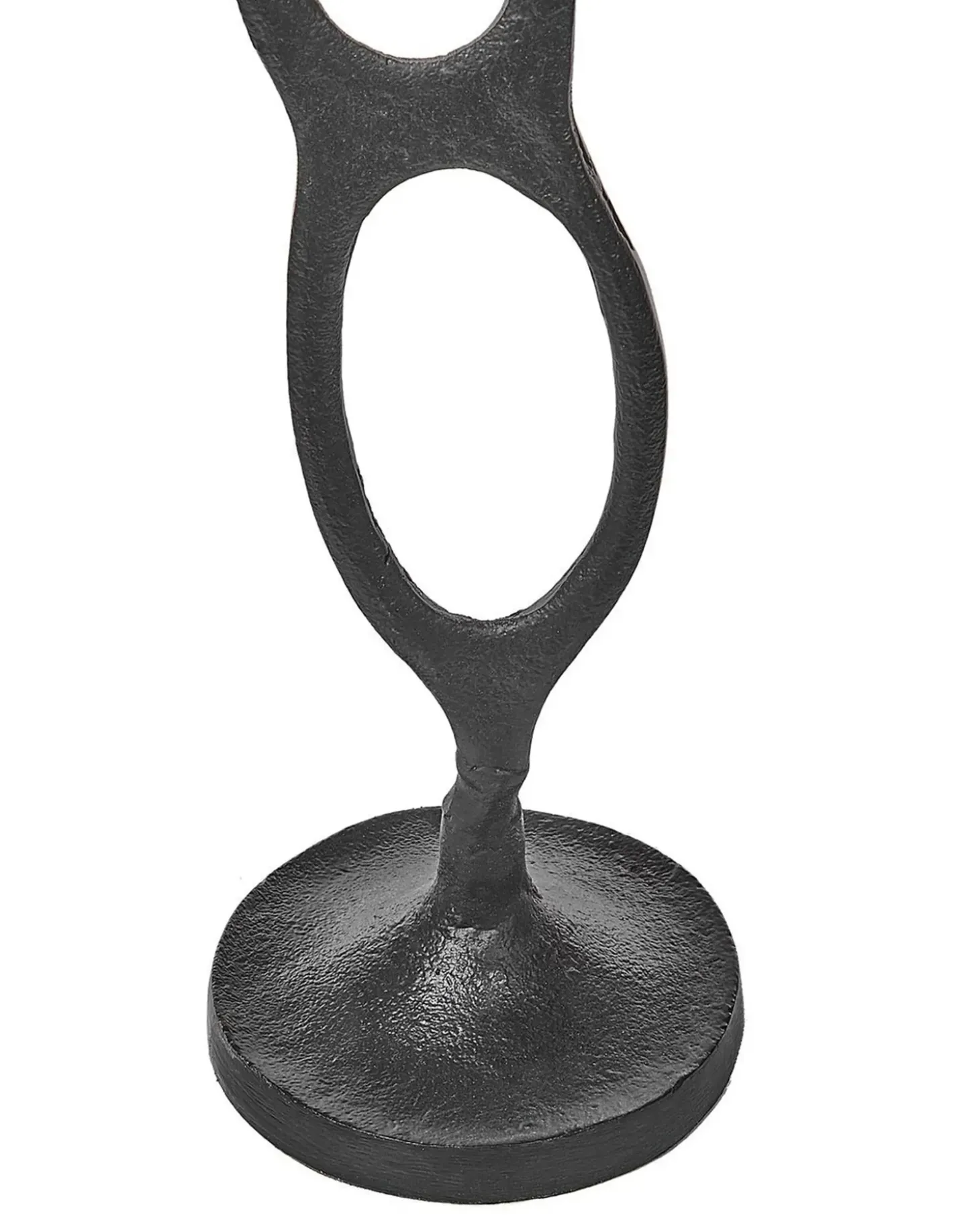 Sæt af 3 lysestager BUNI Metal 54/68/84 cm Sort