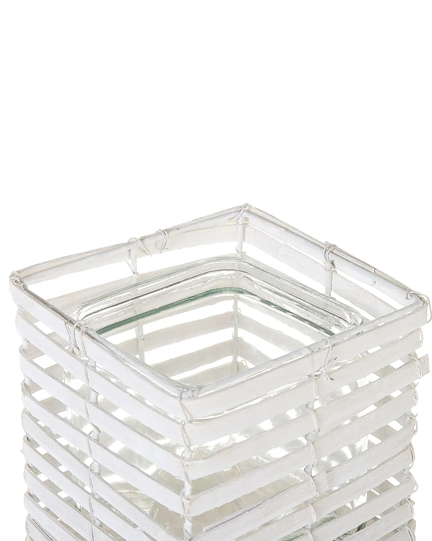 Sæt af 3 lysestager MAROLA Poppeltræ 54/34/20 cm Hvid